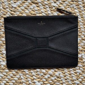 kate spade | Gia Bridge Place Clutch in Black